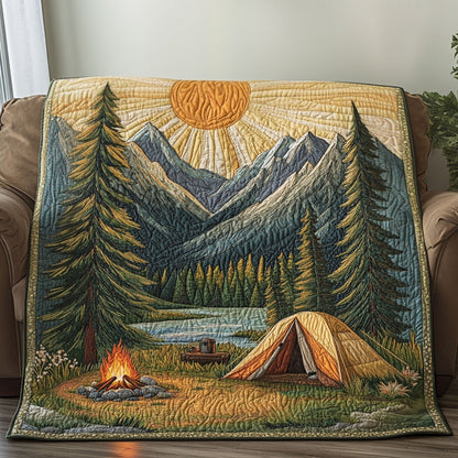 Alpine Glow Quilted Blanket