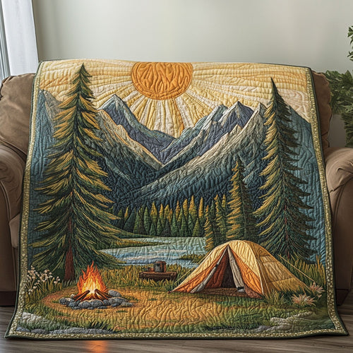 Alpine Glow Quilted Blanket