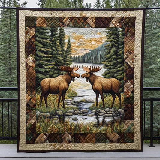 Alpine Wilderness Quilted Blanket