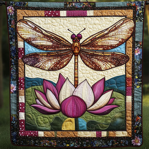 Amber Glow Quilted Blanket