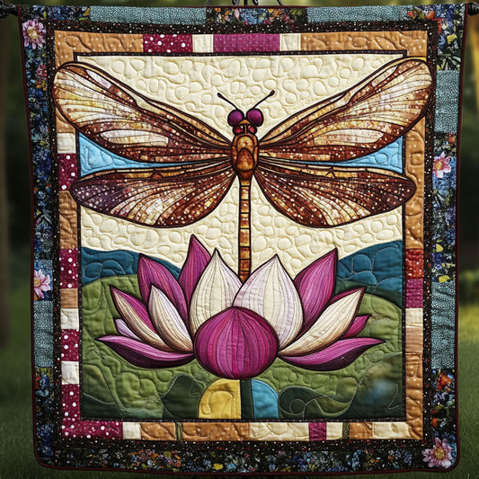 Amber Glow Quilted Blanket