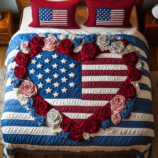 American Grace 3-Piece Quilted Bedding Set