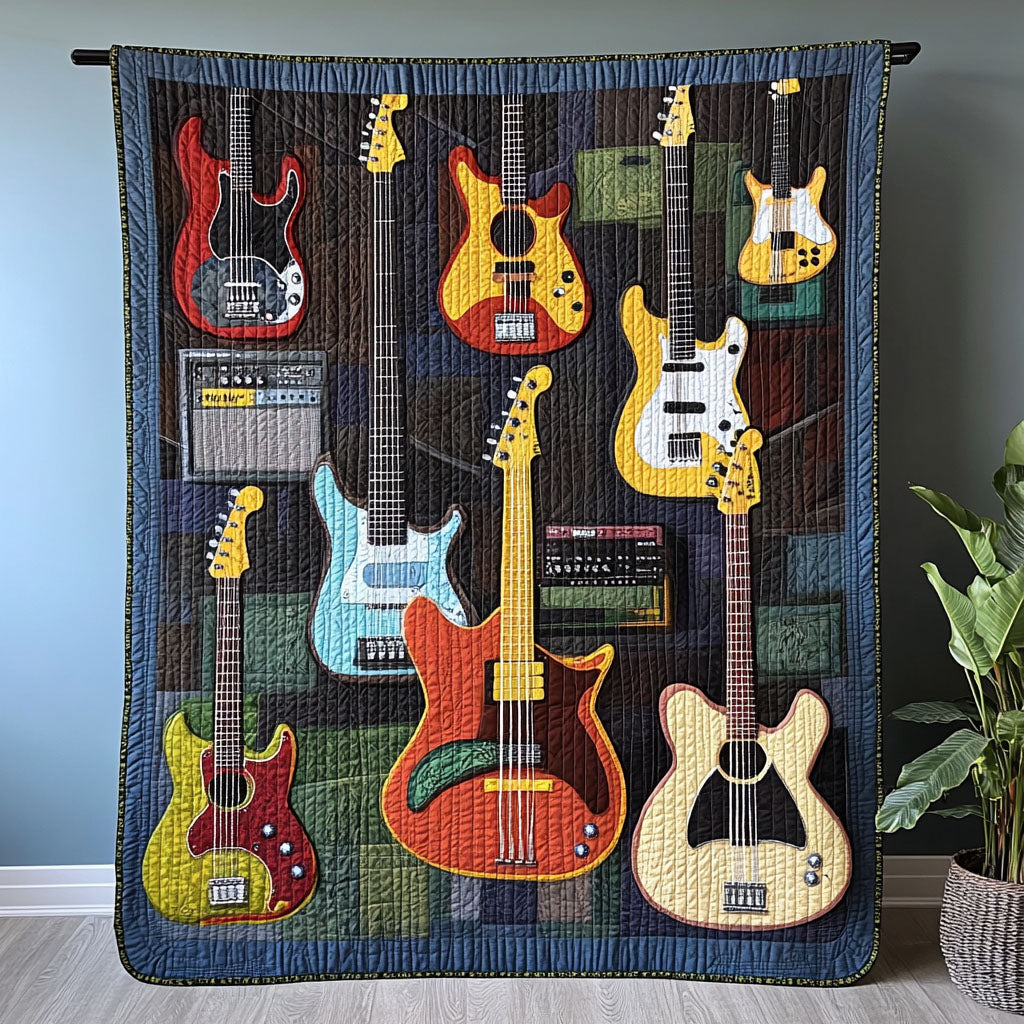 Amplified Beats Quilted Blanket