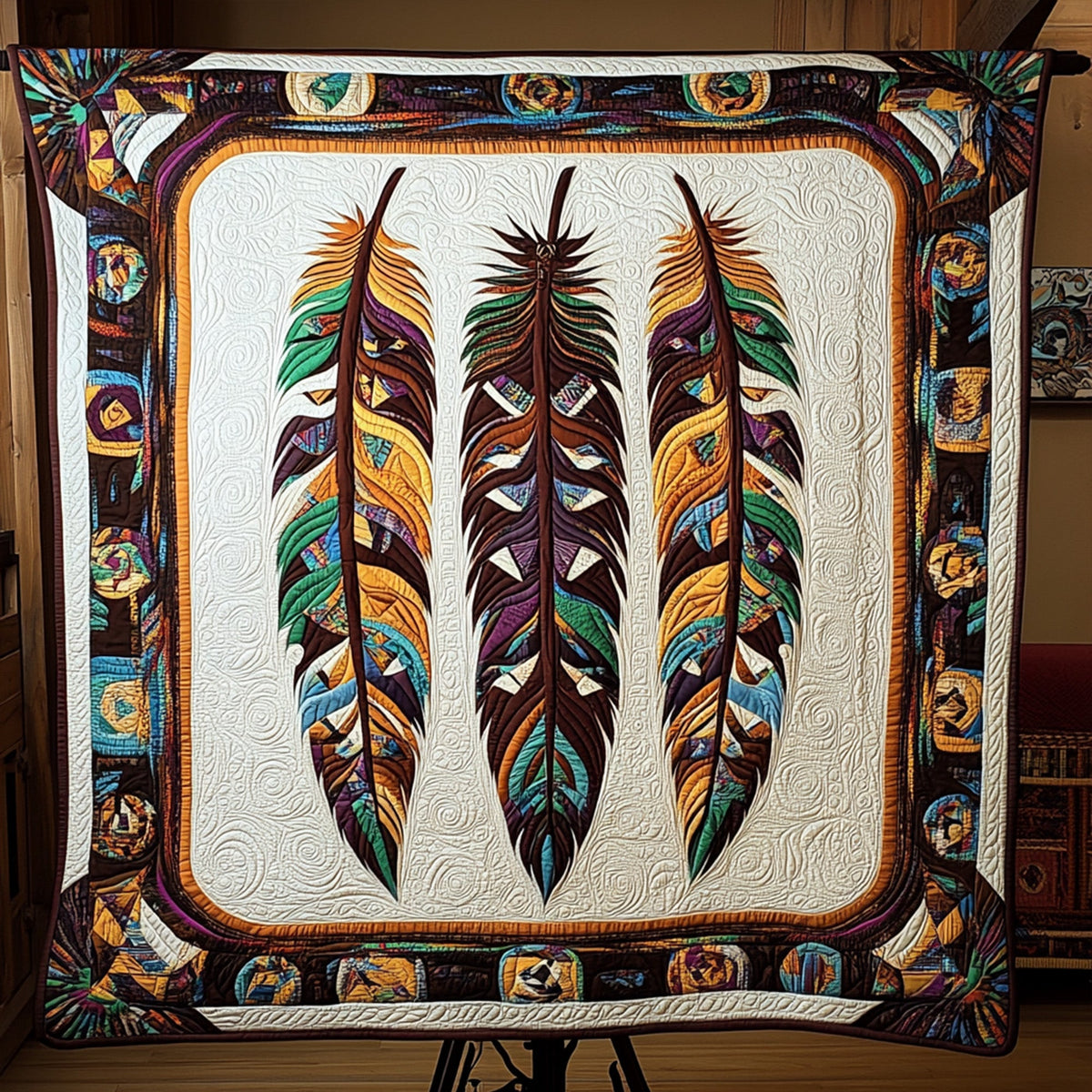 Ancestral Threads Quilted Blanket