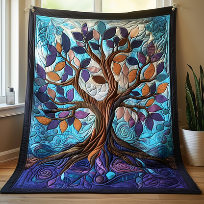 Ancient Blooms Quilted Blanket