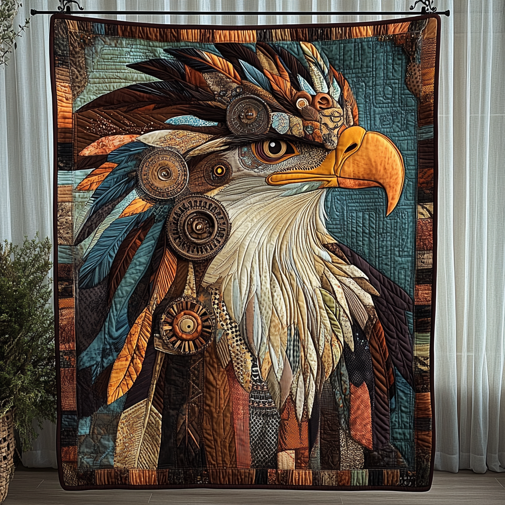 Ancient Pathways Quilted Blanket