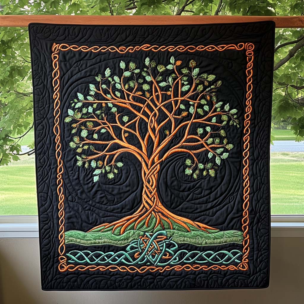 Ancient Roots Quilted Blanket
