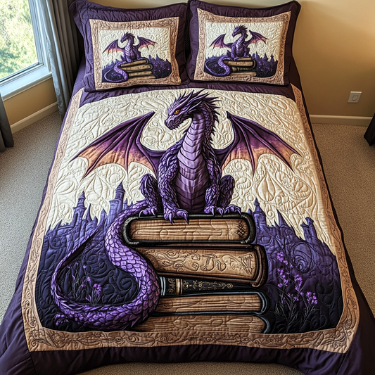 Ancient Watcher 3-Piece Quilted Bedding Set