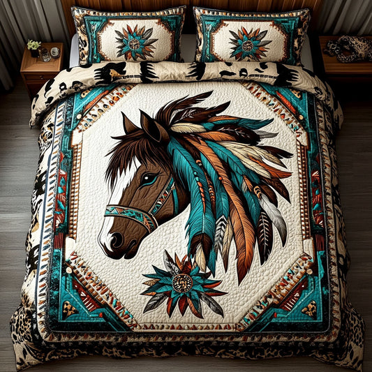 Ancient Weave 3-Piece Quilted Bedding Set