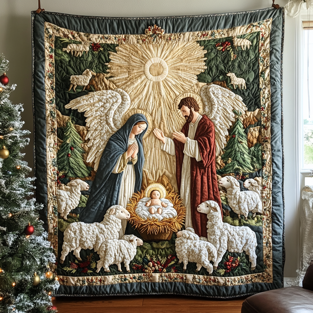 Angel Blessing Quilted Blanket