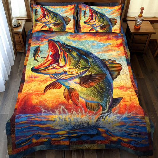 Angler's Dream 3-Piece Quilted Bedding Set