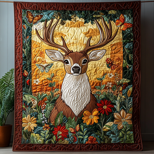 Antler Charm Quilted Blanket