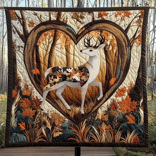 Antler Elegance Quilted Blanket