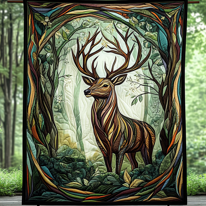 Antler Wonderland Quilted Blanket