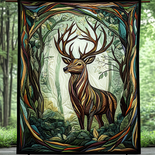 Antler Wonderland Quilted Blanket