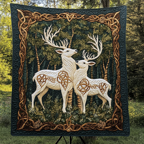 Antlered Affection Quilted Blanket