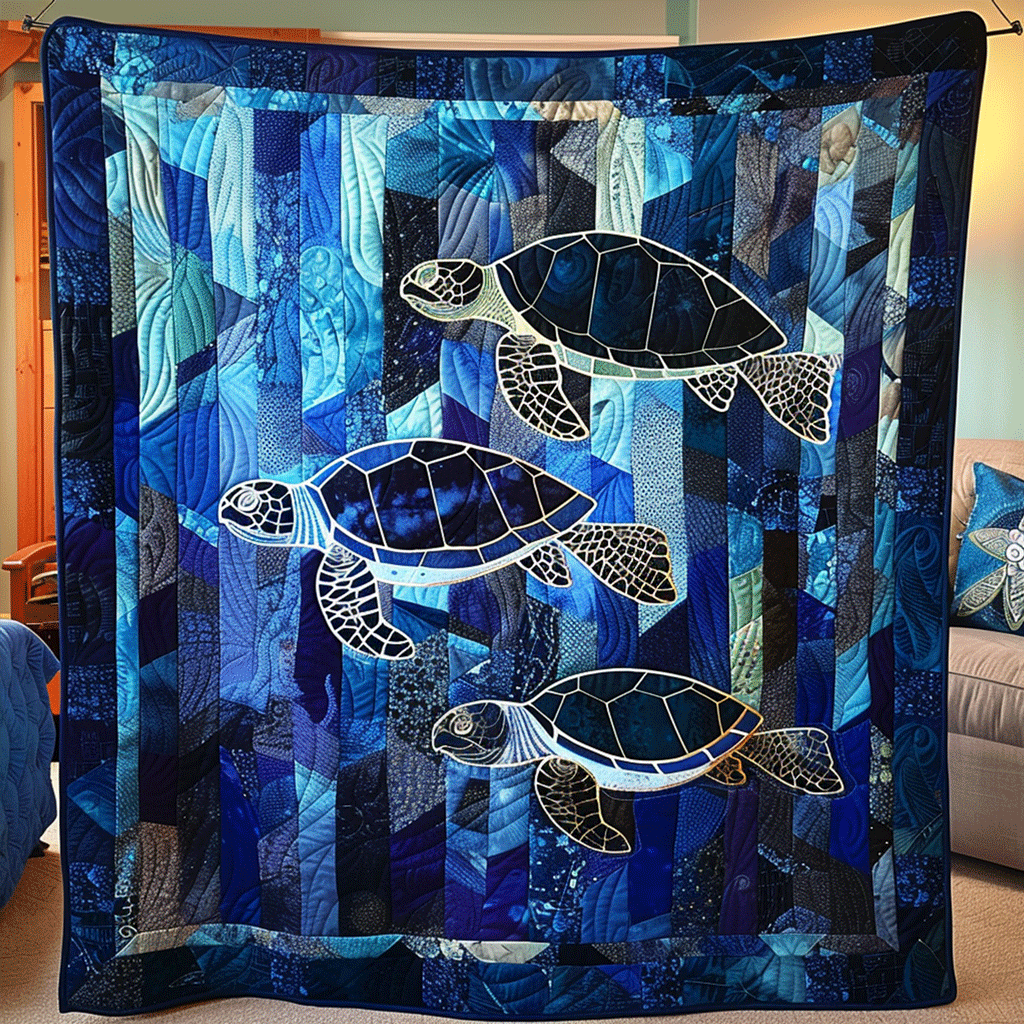 Aqua Adventure Quilted Blanket