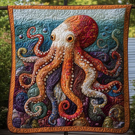 Aqua Embrace Quilted Blanket