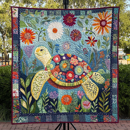 Aqua Voyage Quilted Blanket