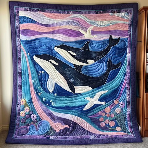 Aquamarine Dream Quilted Blanket