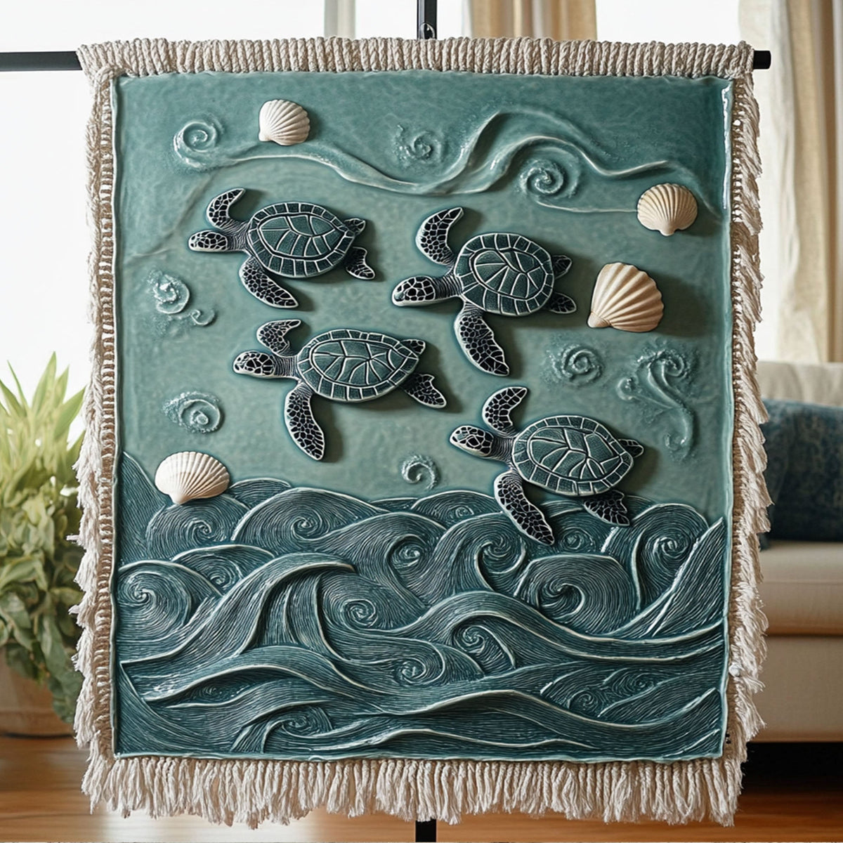 Aquatic Journey Woven Throw Blanket
