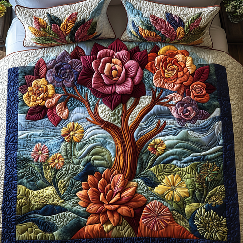 Arid Aesthetics 3-Piece Quilted Bedding Set
