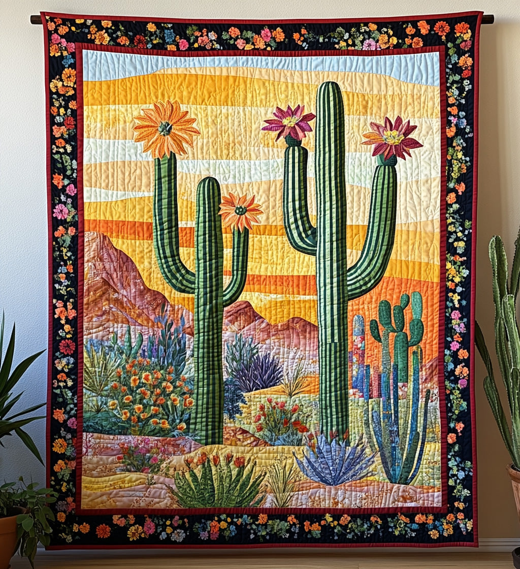 Arid Beauty Quilted Blanket