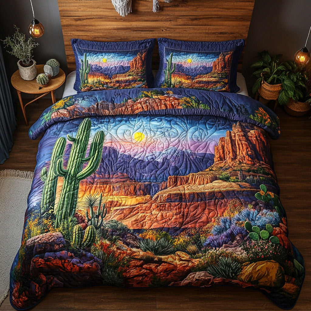 Arizona Sunset 3-Piece Quilted Bedding Set