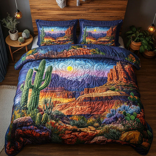 Arizona Sunset 3-Piece Quilted Bedding Set