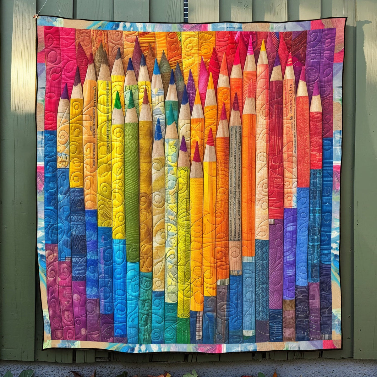 Artistic Spectrum Quilted Blanket