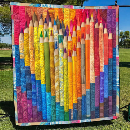 Artistic Spectrum Quilted Blanket