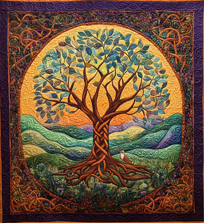 Astral Roots Quilted Blanket