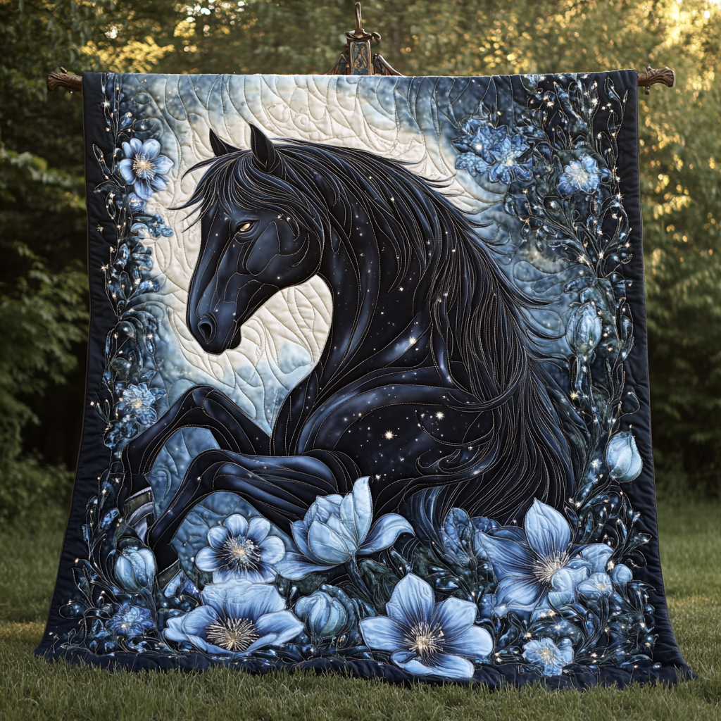 Aurora Stallion Quilted Blanket
