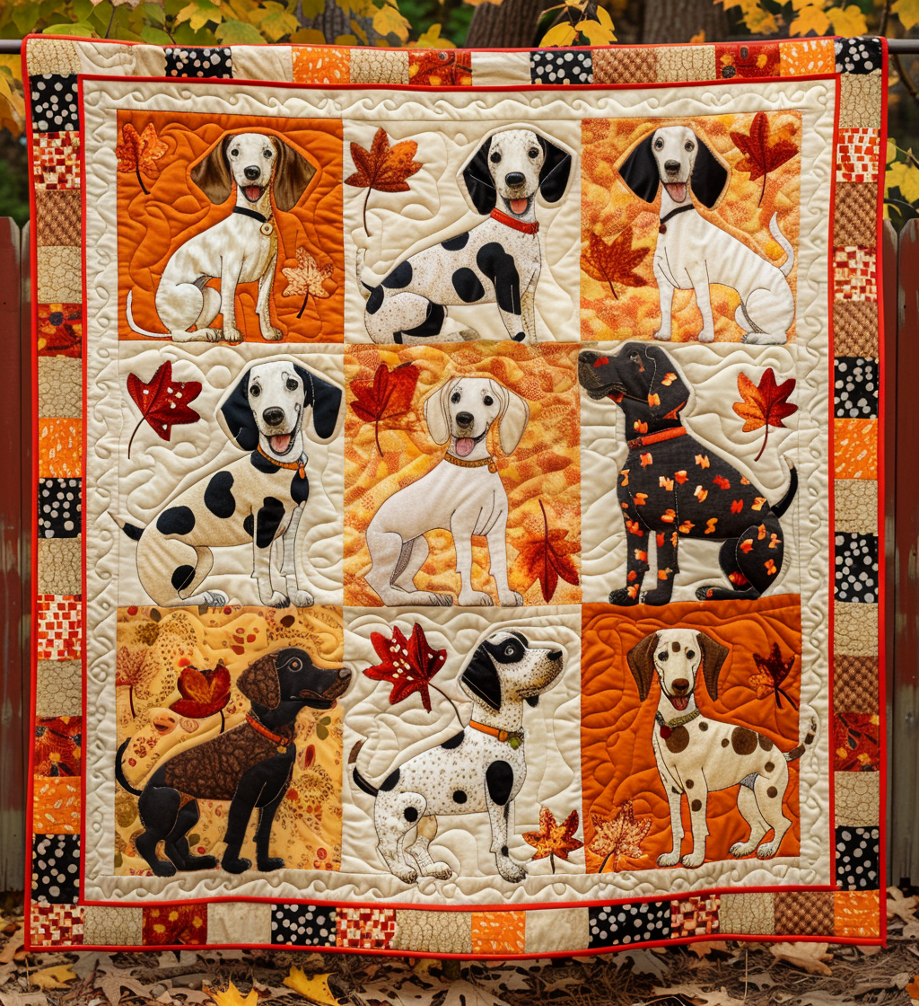 Autumn Dalmatian Quilted Blanket
