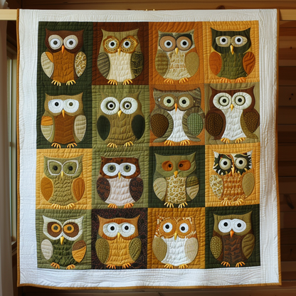 Autumn Owls Quilted Blanket