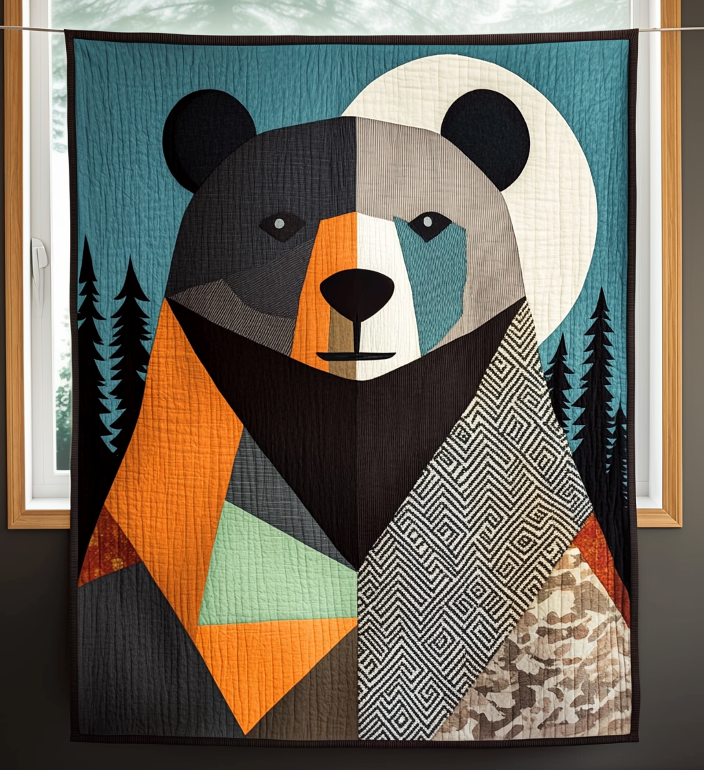 Autumn Bear Quilted Blanket