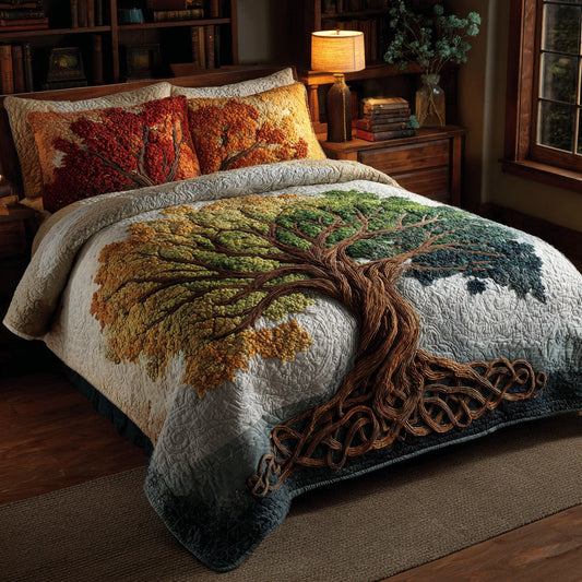 Autumn Canopy 3-Piece Quilted Bedding Set