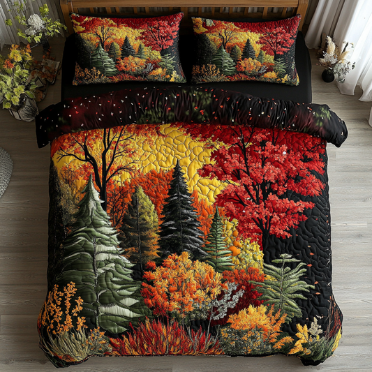 Autumn Dream 3-Piece Quilted Bedding Set