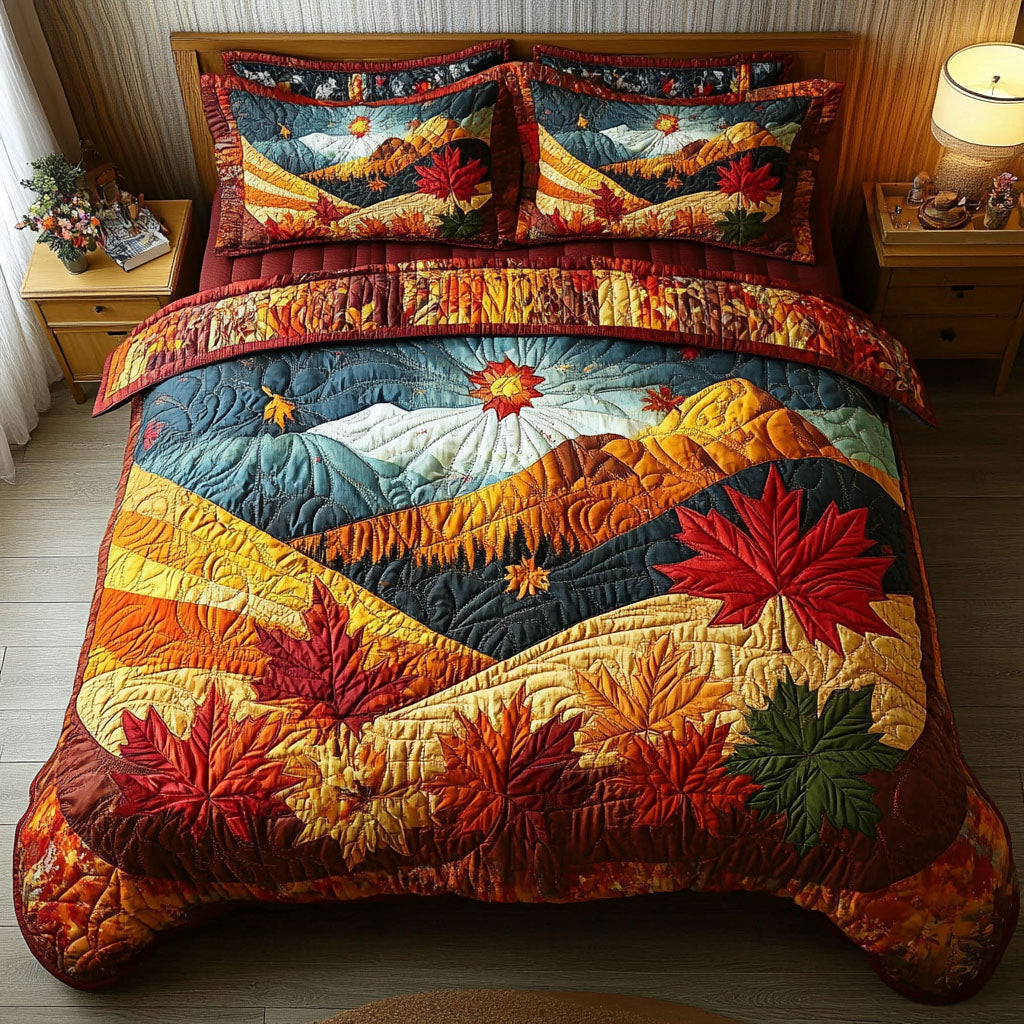 Autumn Dreams 3-Piece Quilted Bedding Set