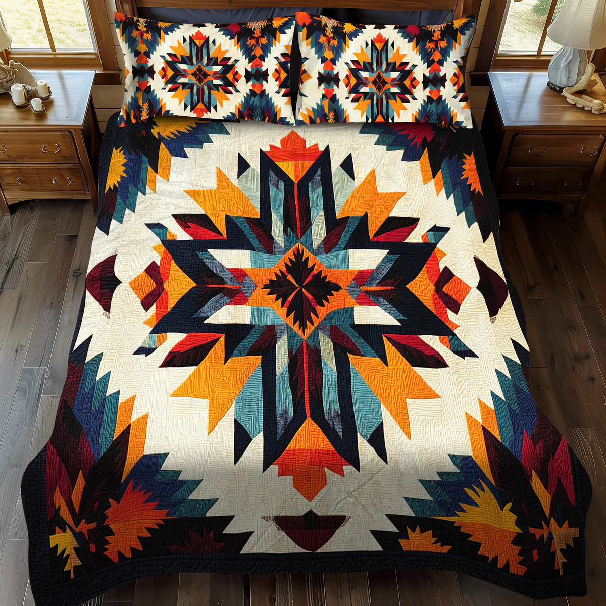 Autumn Fire 3-Piece Quilted Bedding Set