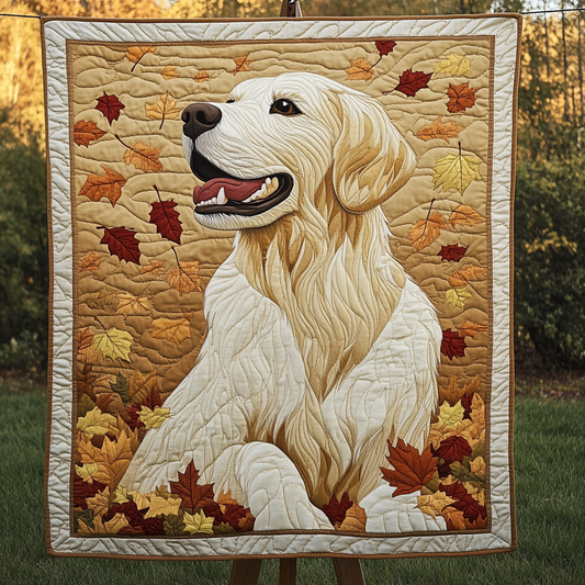Autumn Gold Quilted Blanket