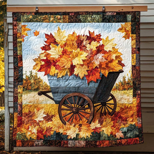 Autumn Golden Harvest Quilted Blanket
