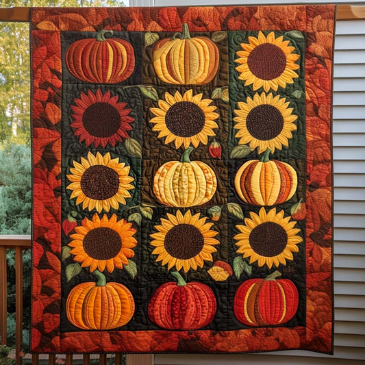 Autumn Harmony Quilted Blanket