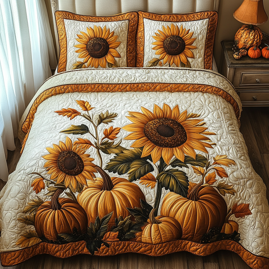 Autumn Harvest 3-Piece Quilted Bedding Set