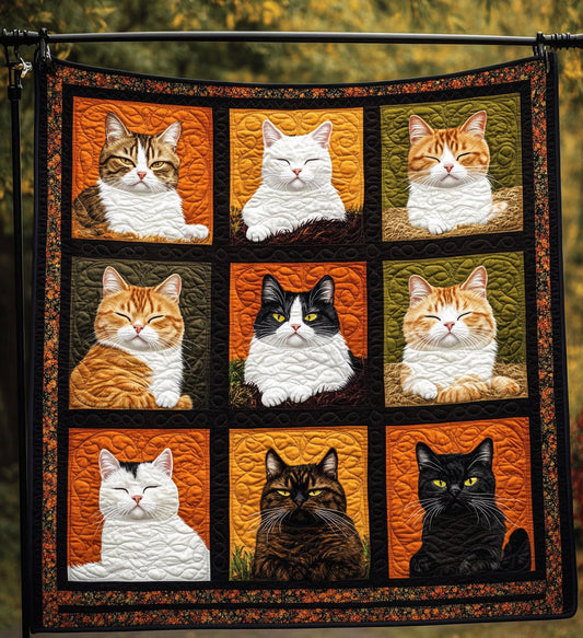 Autumn Patch Paws Quilted Blanket
