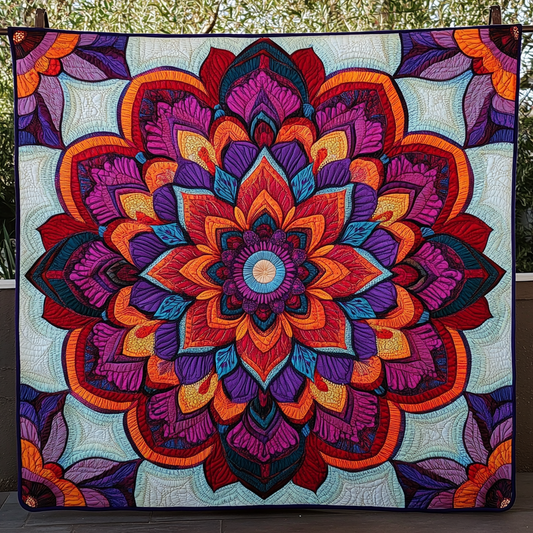 Autumn Radiance Quilted Blanket