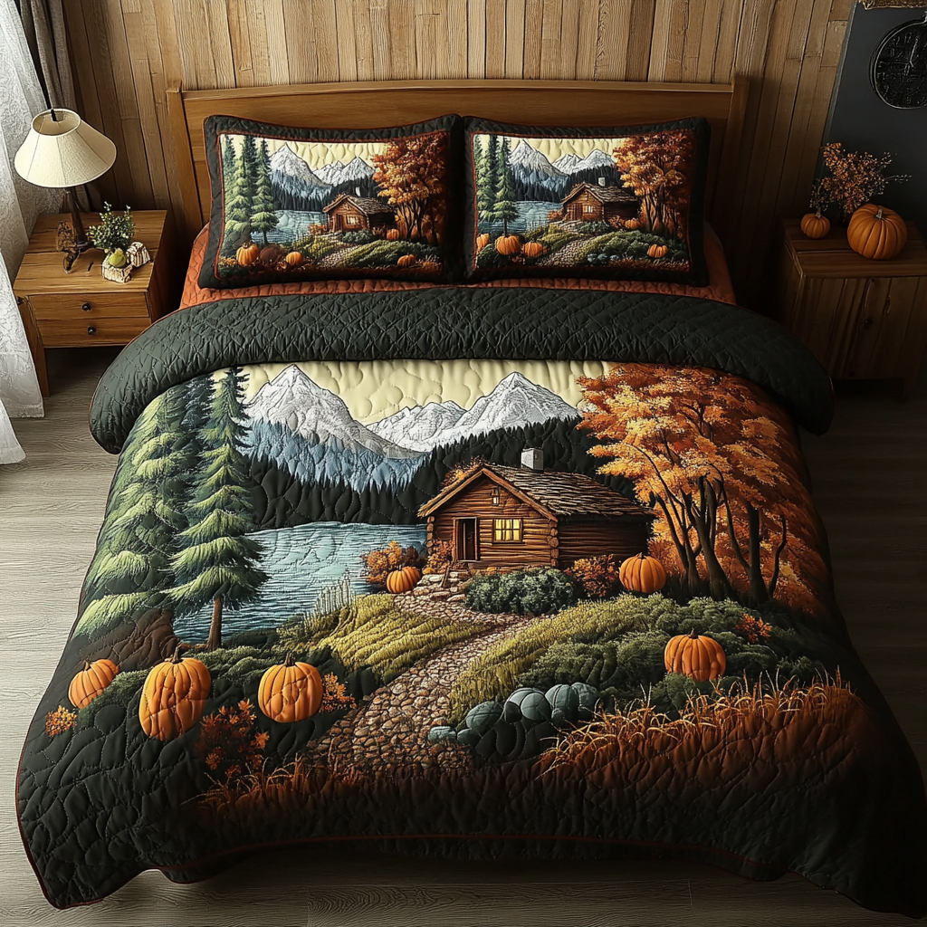 Autumn Retreat 3-Piece Quilted Bedding Set