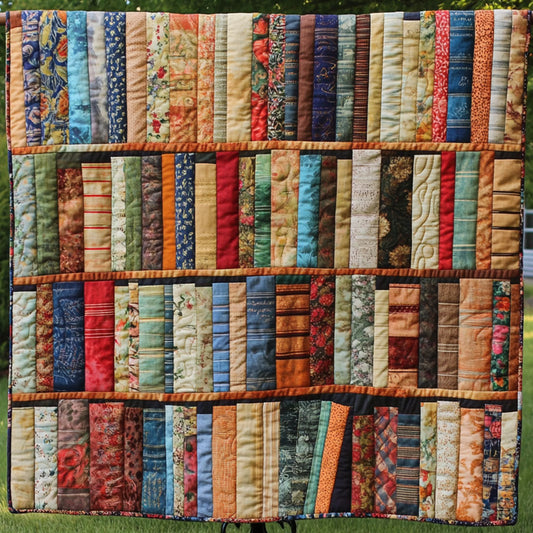 Autumn Rhythm Quilted Blanket