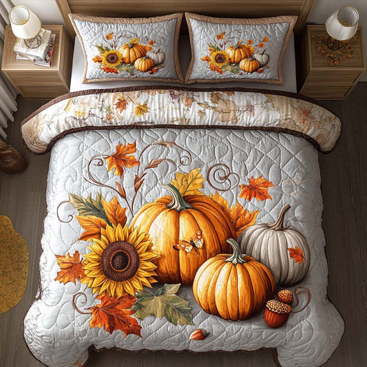 Autumn Rustic Fields 3-Piece Quilted Bedding Set
