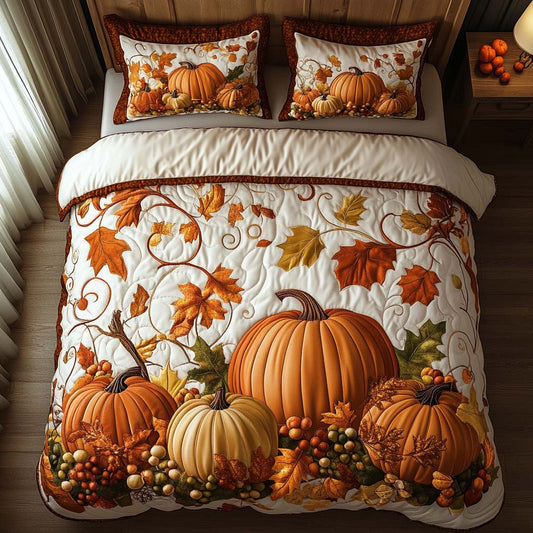 Autumn Spirit Dance 3-Piece Quilted Bedding Set